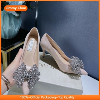 [8cm]JCHighHeelsTheNewManaSeriesDiamondBowTieSexyThinFashionableSheepskinMaterialNon-slipFashionWomensShoesMZ3TJCHA