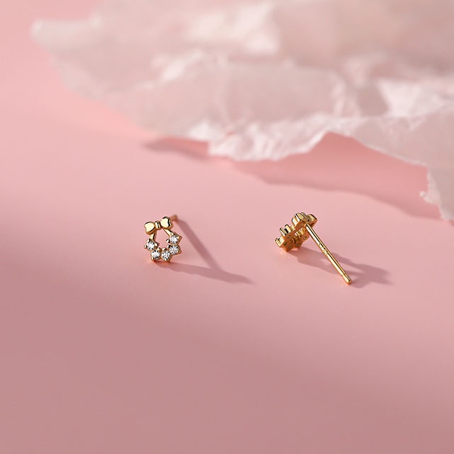ต่างหูสตั๊ด เหล็กไทเทเนียม ประดับเพชร คริสตัล สไตล์เกาหลี เรียบง่าย หรูหรา เครื่องประดับแฟชั่น สําหรับผู้หญิง - รูปที่ 7