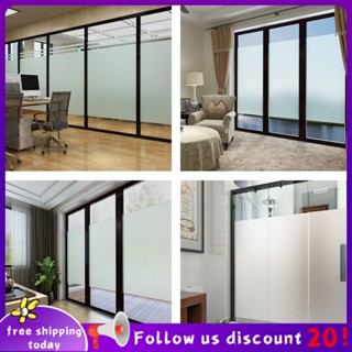 Se7ven✨Static Glass Film Frosted Window Stickers Office Yoga Room Bathroom Bathroom Anti-Peep Stickers Glass Stickers Thickened Translucent Opaque