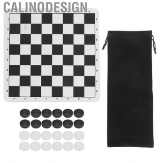 Calinodesign Draughts Collapsible Checkers Set Folding Chessboard For Kid Adults