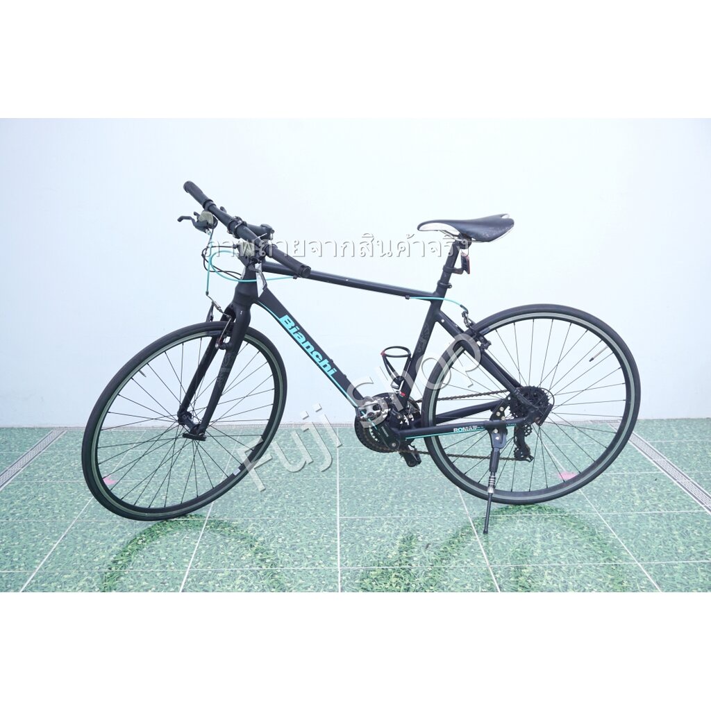 จักรยานไฮบริดญี่ปุ่น - ล้อ 700c - มีเกียร์ - อลูมิเนียม - Bianchi Roma IV - สีดำ [จักรยานมือสอง]