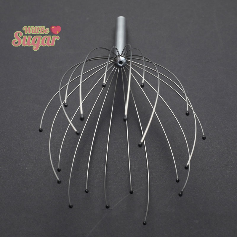 [WillBesugarT] เครื่องนวดหนังศีรษะพร้อมที่ขูดนวด 20 กรงเล็บเพื่อการผ่อนคลายอย่างล้ําลึก [ใหม่]