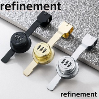 Refinement อุปกรณ์ล็อคประตูกระจก แบบใส่รหัสผ่าน ดิจิทัล 3 รหัส โลหะผสมสังกะสี 2 ชิ้น