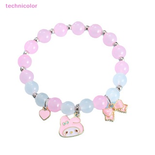 [technicolor] สร้อยข้อมือ ประดับลูกปัด ลายสุนัข Cinnamon Melody ขนาดเล็ก เรียบง่าย สําหรับคู่รัก นักเรียนหญิง พร้อมส่ง