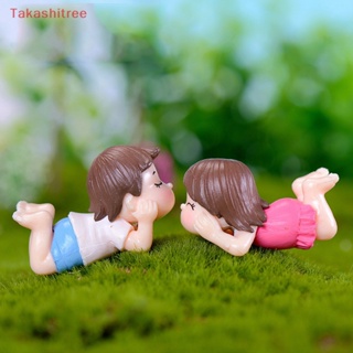 (Takashitree) ตุ๊กตาคู่รักนอน ขนาดเล็ก สําหรับตกแต่งสวน ภูมิทัศน์ DIY 1 คู่