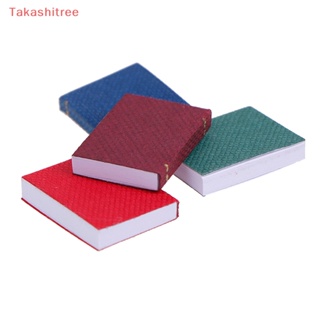 (Takashitree) โมเดลหนังสือจิ๋ว 1/12 สําหรับตกแต่งบ้านตุ๊กตา 4 ชิ้น ต่อชุด