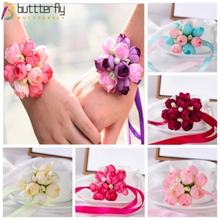 Buttterfly สร้อยข้อมือ ลายดอกไม้ สําหรับเพื่อนเจ้าสาว งานพรอม งานแต่งงาน