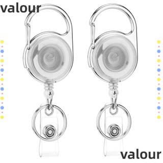 Valour คลิปหนีบป้ายชื่อ แบบใส สีขาว สําหรับกลางแจ้ง 2 ชิ้น