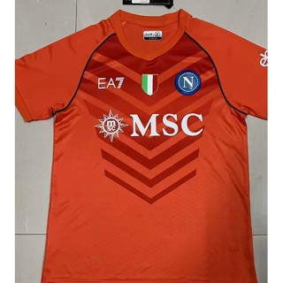 เสื้อกีฬาแขนสั้น ลายทีมผู้รักษาประตู Napoli สีส้ม คุณภาพสูง 2324