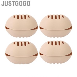 Justgogo Makeup Sponge Case  Skin Friendly Breathable Holder Coffee Color for Business