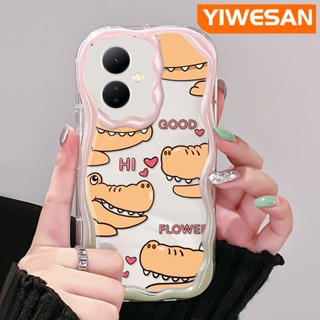 เคสโทรศัพท์มือถือ ซิลิกาเจลนิ่ม ใส กันกระแทก ลายหนังจระเข้น่ารัก สําหรับ VIVO Y76 Y76s Y74s 5G Y36 Y77 Y77E 5G Y78 Y78+ 5G IQOO Z6 Lite 5G