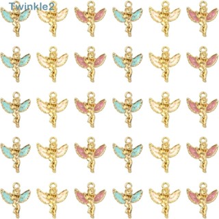 Twinkle จี้รูปนางฟ้า 3 สี สําหรับทําต่างหู 30 ชิ้น