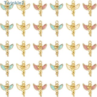 Twinkle จี้รูปนางฟ้า 3 สี สําหรับทําต่างหู 30 ชิ้น