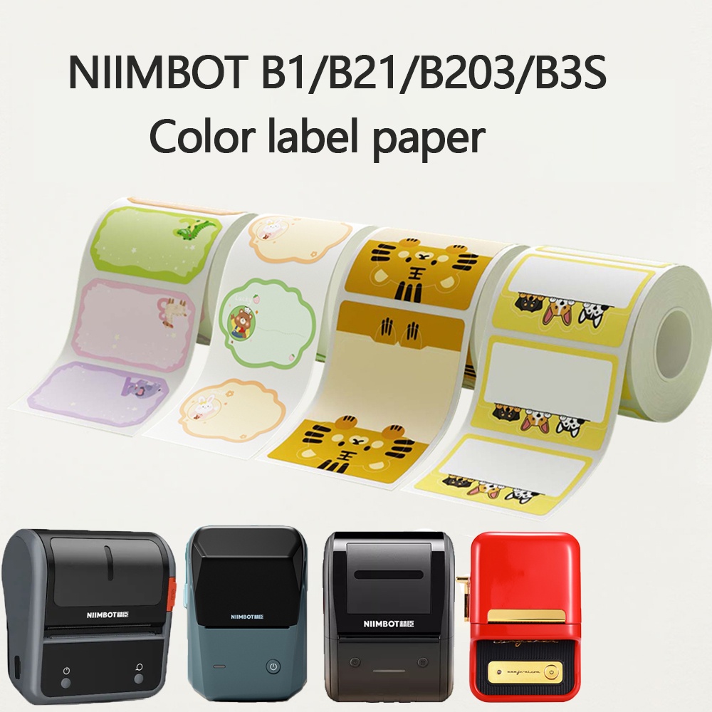 Niimbot สติกเกอร์ฉลากกระดาษ กันน้ํา พิมพ์ลาย B1 B21 B203 B3S DIY