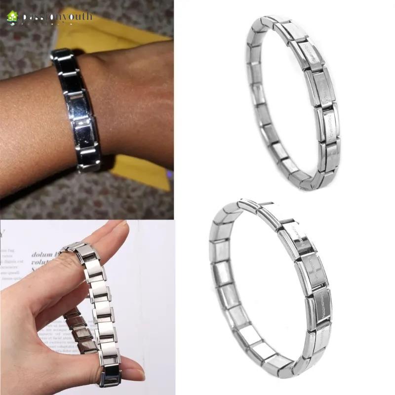 แฟชั่นสร้อยข้อมือสแตนเลสอิตาเลี่ยน Charm ผู้หญิงเครื่องประดับยืด Energy กีฬา Germanium สำหรับสร้อยข้อมือ