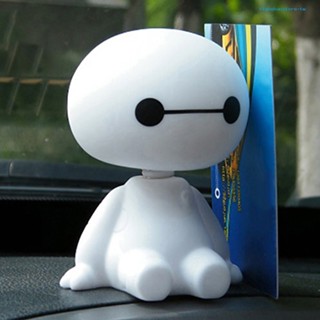 【THT】ของเล่นฟิกเกอร์ Baymax เขย่าหัวอัตโนมัติ สําหรับตกแต่งรถยนต์ เก็บสะสม