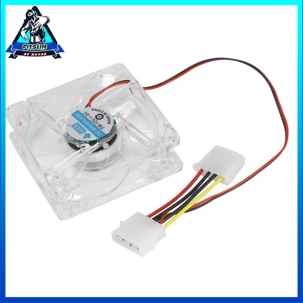 Computer Fan 80Mm With Led Silent Cooling 12V Easy To Install [X/5]