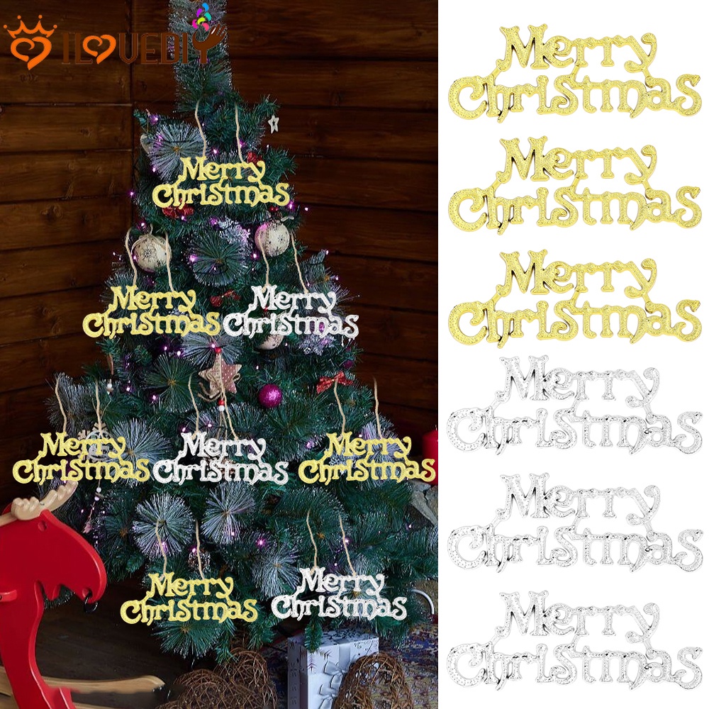 จี้ตัวอักษร Merry Christmas สําหรับแขวนตกแต่งต้นคริสต์มาส ประตู หน้าต่าง ปีใหม่ ปาร์ตี้ ตกแต่งบ้าน