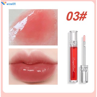 Dragon Ranee Lip Tint Long-Lasting Moisturizing Texture Waterproof Makeup Water Gloss Lip Glaze White And Easy To Colour Water Glass Lipstick ดีไซน์กะทัดรัดใช้งานง่ายสำหรับนักเรียน wine011