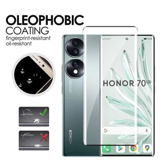 ป้องกันหน้าจอสําหรับHonor 70 80 90 Pro Honor90Pro 5G 2023 โค้งAnti Scratch 9Hความแข็งAnti Scratchคลุมทั้งหมดกระจกนิรภัยHD Clearดูฟิล์มป้องกันฟิล์ม