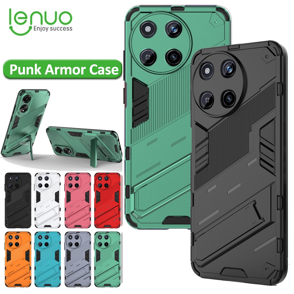 Lenuo เคสโทรศัพท์ Realme 12 Pro+ 12+ Pro Plus 12X 5G 11 C67 4G 5G พับซ ่ อนขาตั ้ เรียลมี Case ปลอกกันกระแทกป ้ องกันปกหลัง
