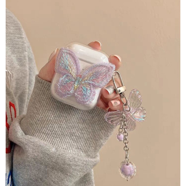 เคสซิลิโคนใส ลายผีเสื้อ พร้อมสายคล้อง สําหรับ Lenovo lp40 PRO HT38 LP5 XT88 Lenovo lp40