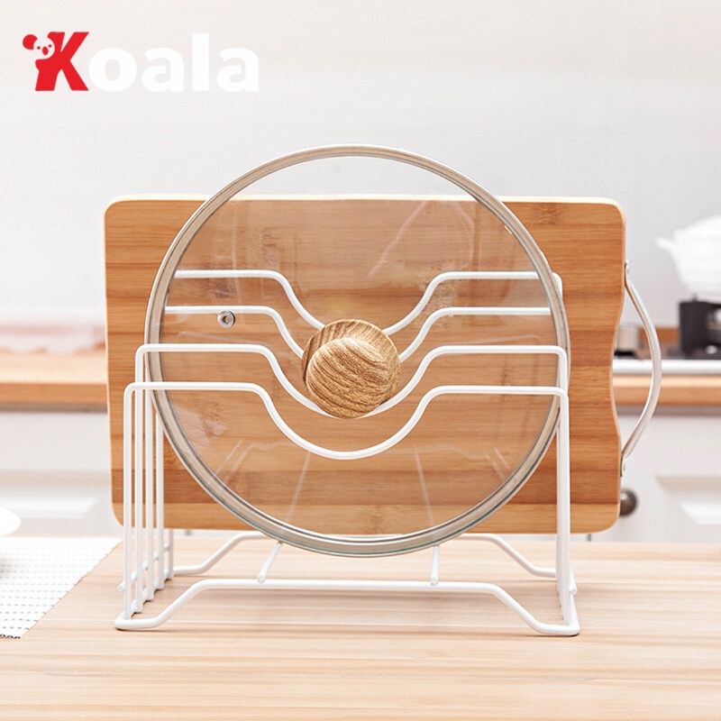 KOALA Stainless Steel Cutting Board Lid Holder Rack ที่แขวนฝาหม้อ 5 ชั้น ที่วางเขียง อุปกรณ์เก็บของใช้ภายในครัวต่างๆ
