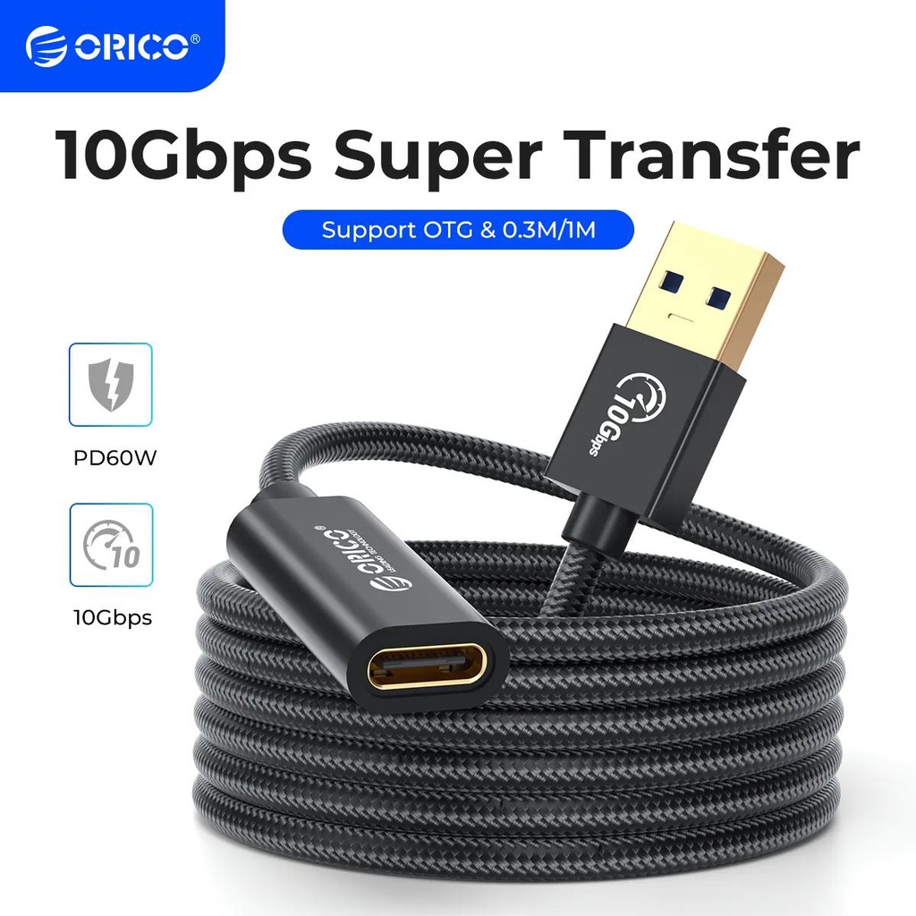 Orico อะแดปเตอร์แปลงสายเคเบิ้ล USB C เป็น USB A OTG Type C ตัวผู้ เป็นตัวเมีย