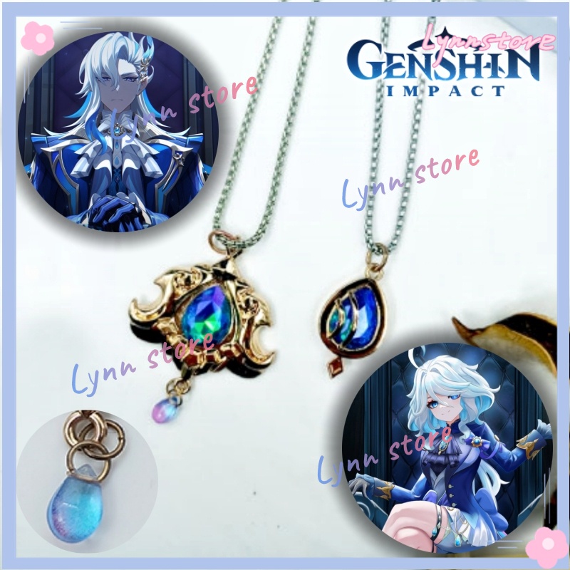 Focalors Furina สร้อยคอโซ่ ลายเกม Genshin Impact Furina/Neuvillette VISION เครื่องประดับคอสเพลย์ สํา