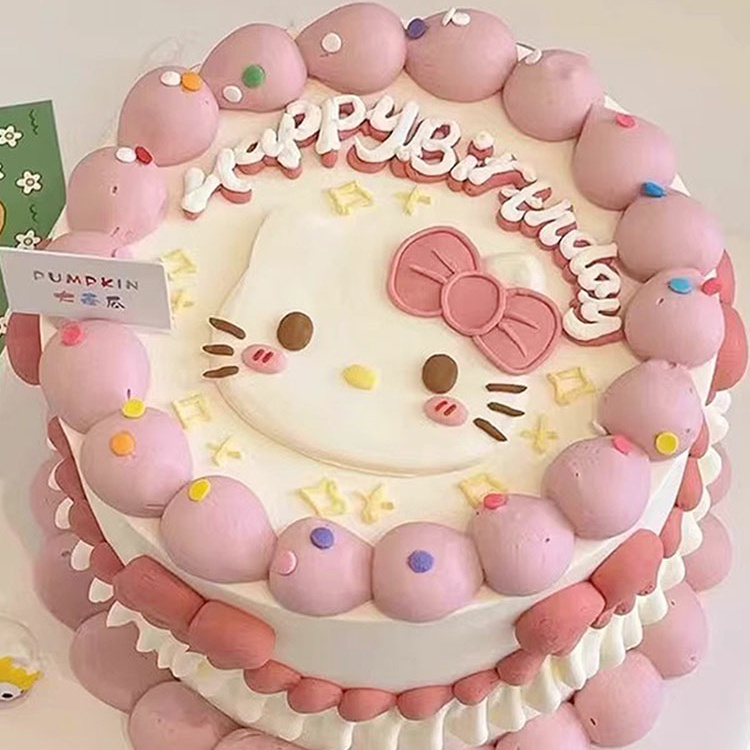 ยางนุ่ม KT แมวเค้กตกแต่งเครื่องประดับการ์ตูน Kuromi Melody หยก Guigou ปลั๊กอินวันเกิดวันเด็ก