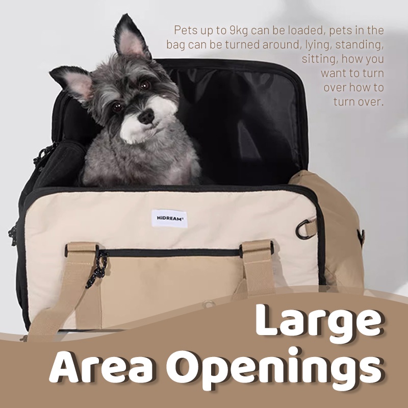 Hamshmoc กระเป๋าถือ ระบายอากาศ แบบพกพา หรูหรา สําหรับสัตว์เลี้ยง สุนัข แมว เดินป่า ท่องเที่ยว