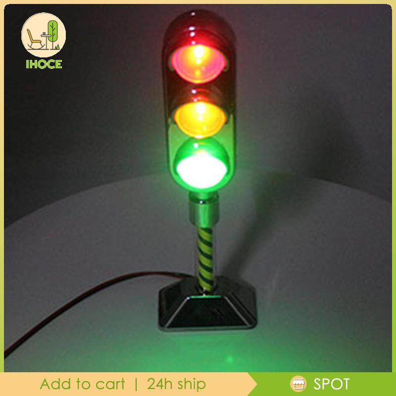 [Ihoce] ไฟจราจร LED 3 ดวง DC12V ขนาดเล็ก อุปกรณ์เสริม สําหรับติดแดชบอร์ดรถยนต์