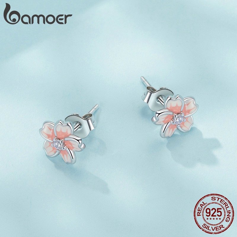 Bamoer حلق ساكورا فضة 925 (فردة) — صورة 3