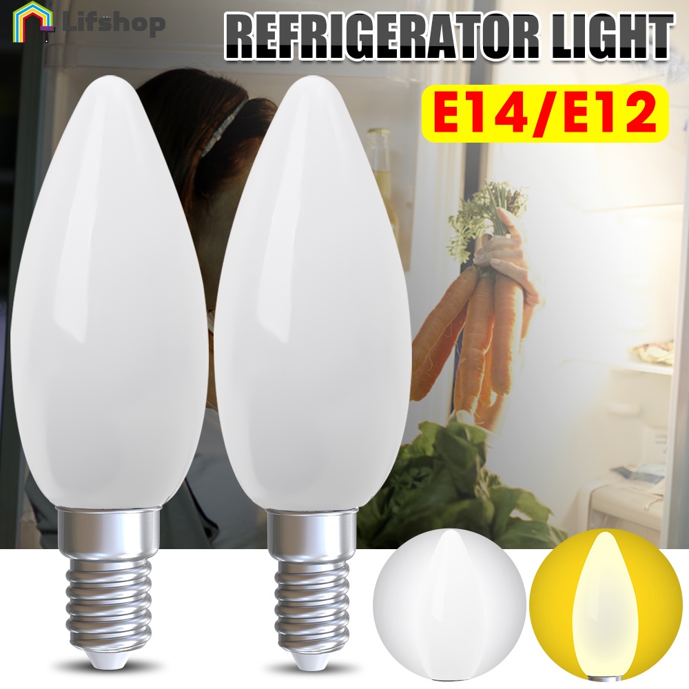 หลอดไฟ LED 220V E12 E14 ความสว่างสูง ขนาดเล็ก สีขาว สําหรับตู้เย็น ตกแต่งบ้าน