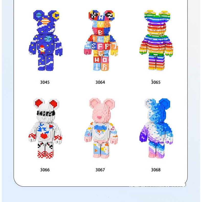 บล็อกตัวต่อปริศนา รูปหมี ขนาดใหญ่ DIY ของเล่นคลายเครียด สําหรับเด็ก และผู้ใหญ่