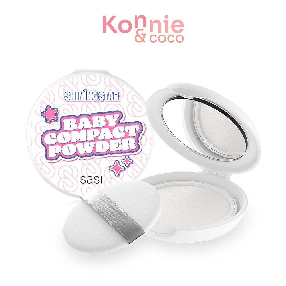 SASI Shining Star Baby Compact Powder 8.5g ศศิ แป้งเด็กอัดแข็ง.