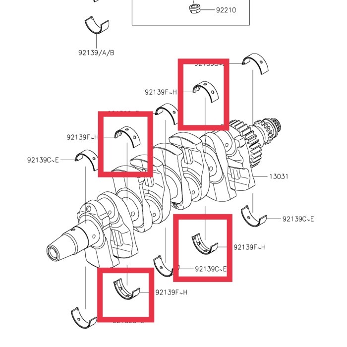 BUSING/BUSHING โลหะ STANG SEHER/KRUK AS/DUK/ROAD ZX25 R - KRUKAS 57/58/59