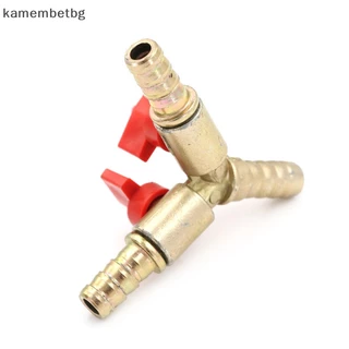 Kamembetbg 3 Way Tee ทองเหลือง Y ปิดวาล์ว 3/8 "10 มม.Barb การใช้แก๊สน้ํามัน/วาล์ว Clamp ทีแก๊สทองเหลืองชนิด ย เชื่อมต่อวาล์วท่อแก๊ส 3 ทาง Tee Y Shut off