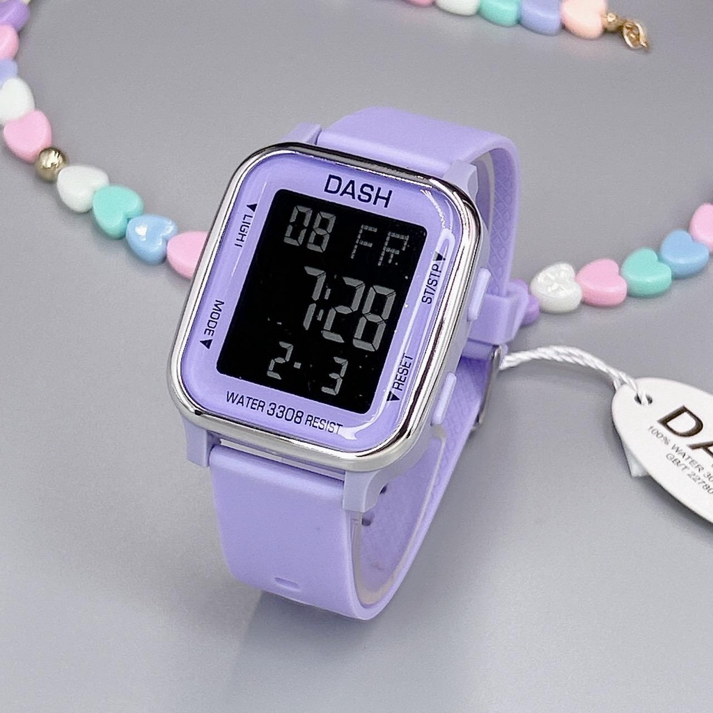 นาฬิกาข้อมือดิจิทัล หน้าจอ LED กันน้ํา กันกระแทก หลากสี สําหรับผู้หญิง