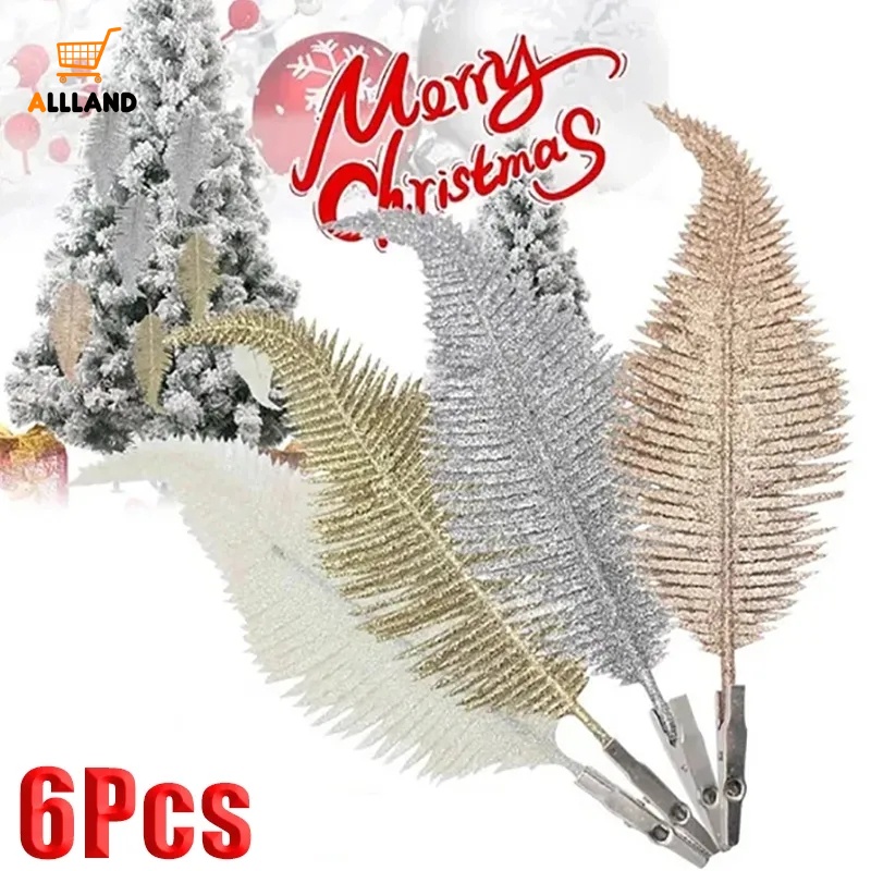 [Xmas Favorite] กิ่งไม้ปลอม ประดับขนนก กลิตเตอร์ สําหรับตกแต่งบ้าน เทศกาลคริสต์มาส ปีใหม่ งานแต่งงาน