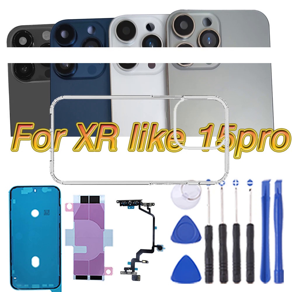 เคสแบตเตอรี่ ด้านหลัง DIY แบบเปลี่ยน สําหรับ XR Like 15 Pro XR Up To 15 Pro