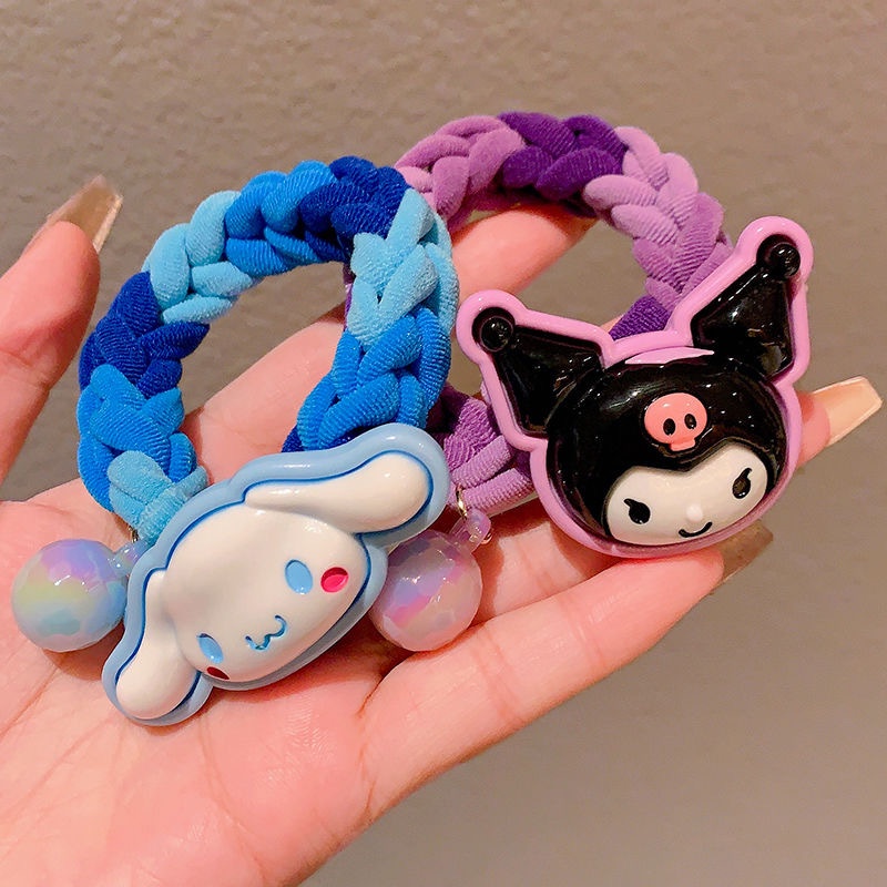 Sanrio Kulomi Melody เชือกถักมือ ยางรัดผม ลายการ์ตูนหมี สตรอเบอร์รี่ ซินนาม่อนโรล เครื่องประดับผม คู่รัก สาวหวาน ที่คาดผม
