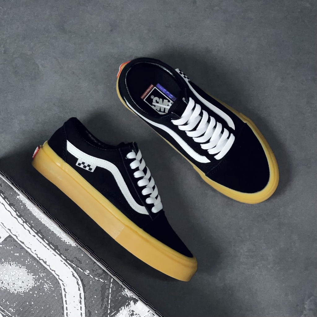 (stock) Vans Old Skool Raw Rubber Sole Pro Classic Cloth Shoes Low-Cut Casual Sneakers shose