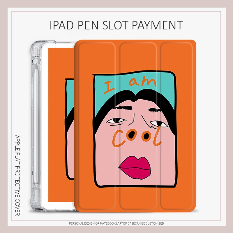 เคส ลายตลก พร้อมช่องใส่ปากกา สําหรับ ipad 10.2 gen 7 8 9 mini 4 5 6 ipad air 1 2 3 4 5 ipad pro11 2022 gen10