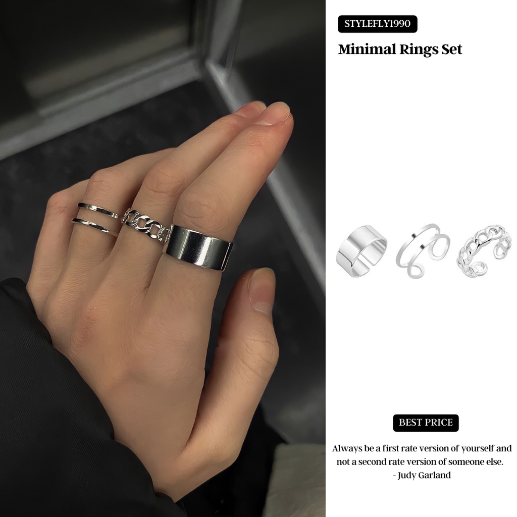【 พร้อมส่ง 】Set rings เซ็ตแหวนมินิมอล