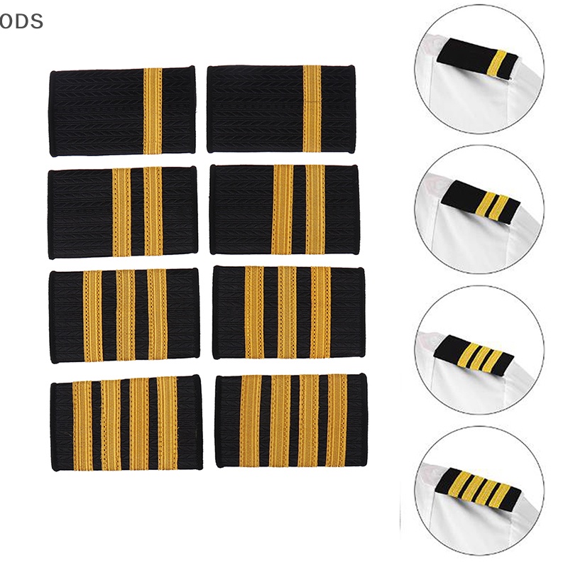 ODS 1Pair Epaulettes Uniform Epaulets Gold Stripe Shoulder Badges OD