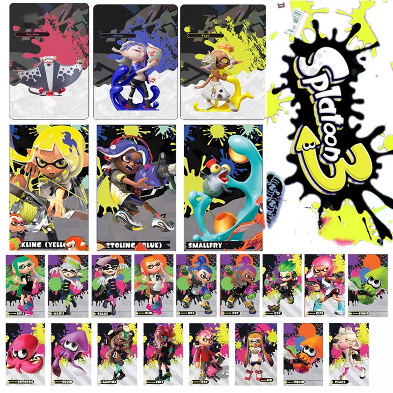 Splatoon พร็อพการ์ดเชื่อมต่อ NfC 3 2 1 สําหรับ Nintendo Switch & Switch OLED/Lite