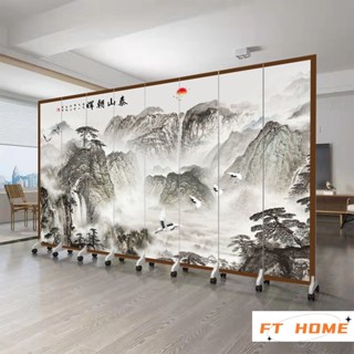 ฉากกั้นห้องนั่งเล่นห้องนอนกั้นทางเข้าผนังพับแบบเคลื่อนย้ายได…