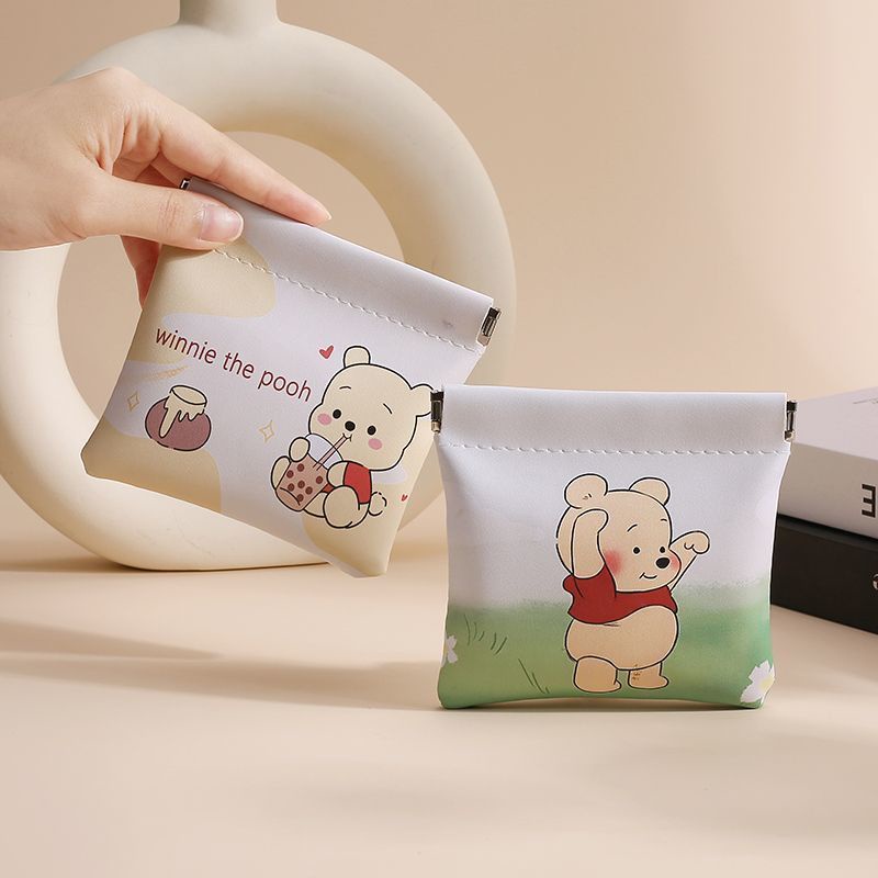 [Hong X] กระเป๋าใส่เหรียญ ลิปสติก บัตร แบบปิดอัตโนมัติ ขนาดเล็ก แบบพกพา เปิดง่าย