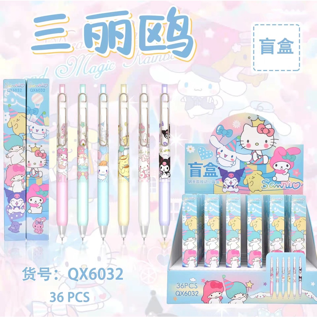 ใหม่ -Sanrio กล่องปากกา ลายการ์ตูนน่ารัก สีดํา สําหรับนักเรียน